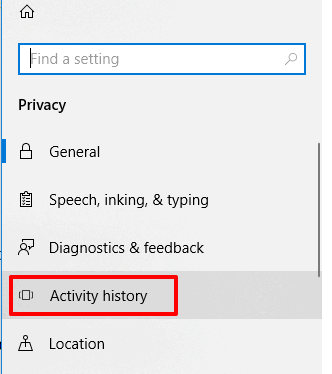 select activity history