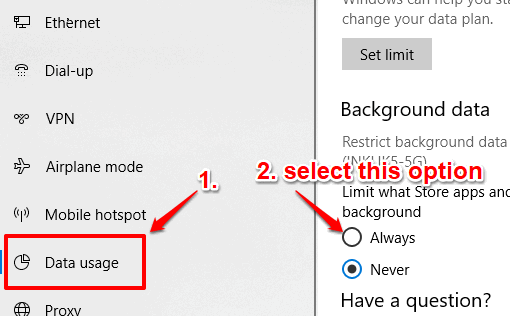 select always option