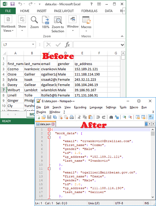 3 Free Excel to JSON Converter for Windows, Convert XLS, XLSX to JSON