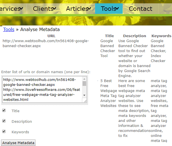 Analyze Metadata by Exadium