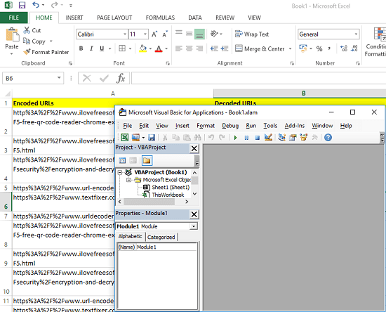 Excel vba editor