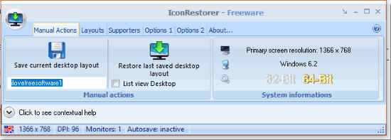 IconRestorer- interface