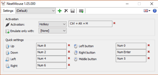 NeatMouse settings