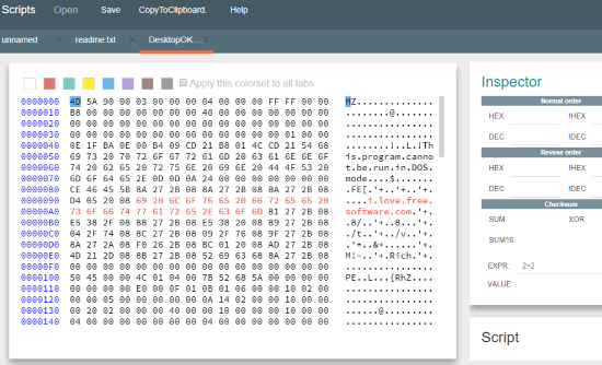 Online Hex editor tool