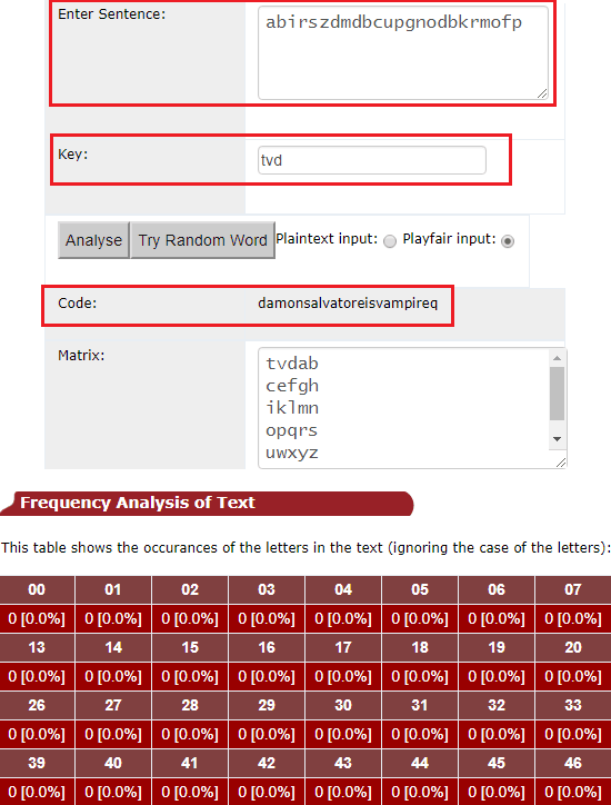 Playfair Calculator to solver playfair puzzle