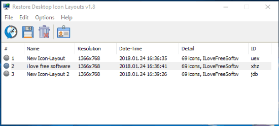 Restore Desktop Icon Layouts- interface