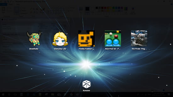 SteamDock game launcher in action