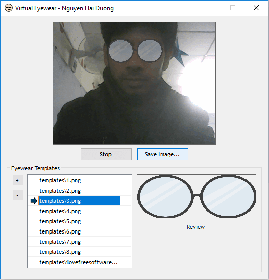 Virtual Eyeglass Try On Software for Windows