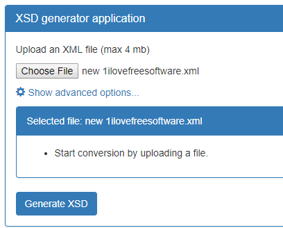 XML to XSD Generator