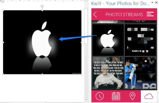 add facebook photos to ms word