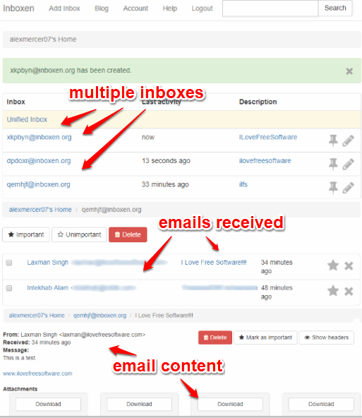 create unlimited inboxes with this free temporary email address service