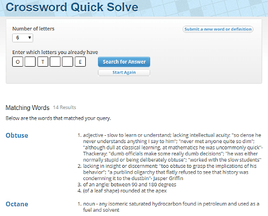 CrosswordSolver.org: crossword clue solver