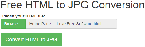 free html to jpg conversion online
