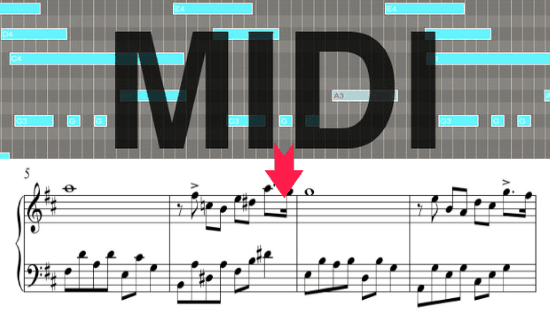 midi to sheet music