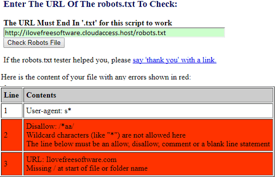 robots txt checker free