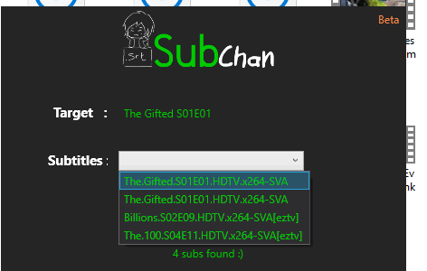 select a subtitle file to download automatically