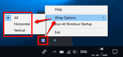 set wrap options for mouse cursor
