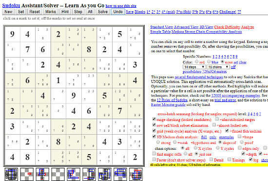 Stolaf.edu: step by step sudoku solver