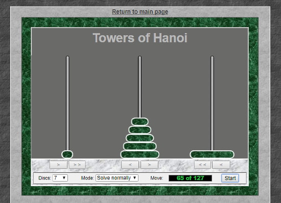 Haubergs.com: tower of hanoi solver