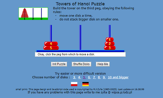Jaapsch.net: tower of hanoi solver