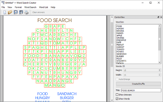 word search puzzle creator