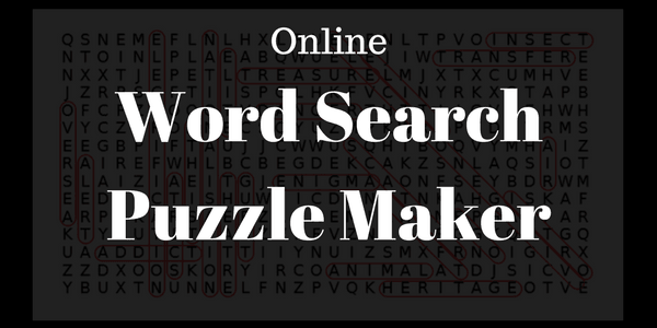 Free Word Search Puzzle Maker To Create Word Search Puzzles Online