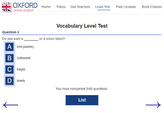 OxfordOnlineEnglish.com: test English vocabulary