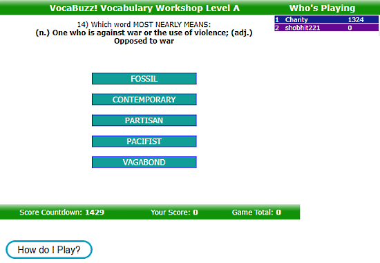 VocabTest.com: test English vocabulary