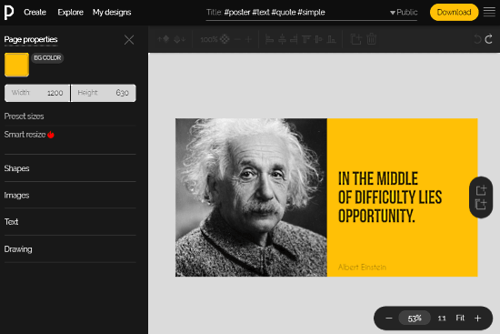 Pixteller: online quote maker