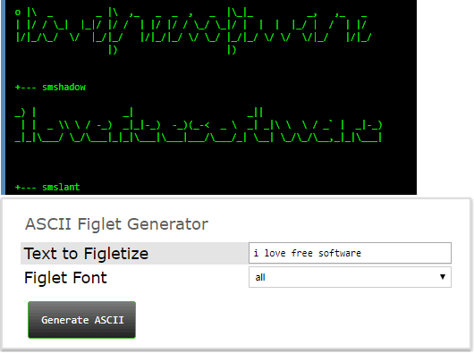ASCII Figlet Generator
