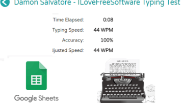 Create, Take Typing Test in Google Sheets