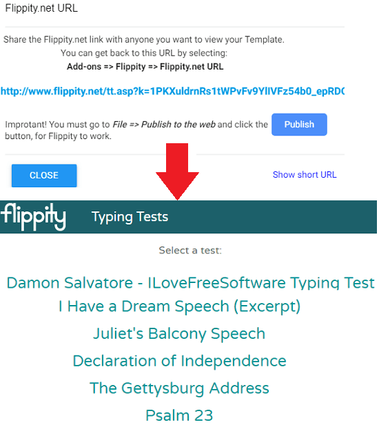 Flippity test created