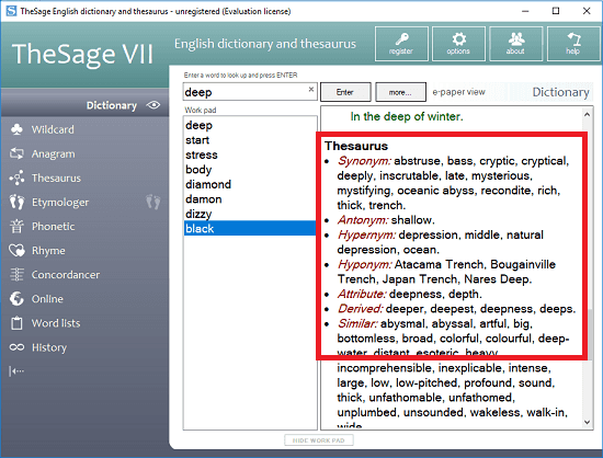 Free EngliFree English Dictionary Software with Synonyms, Hypernyms, Holonymssh Dictionary Software with Synonyms, Hypernyms, Holonyms