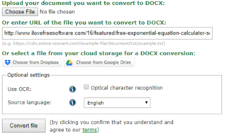 Online docx converter