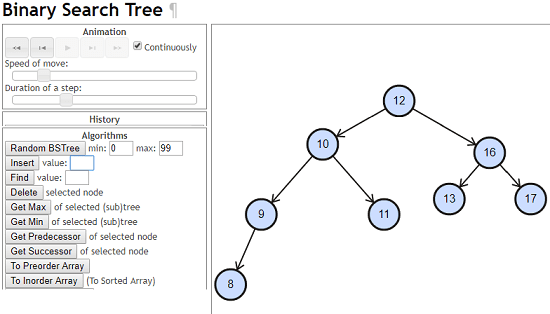 binary search tree visualizer generate bst