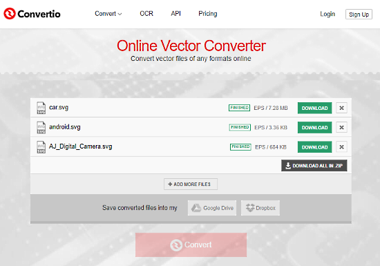 Convertio.co: Convert SVG to EPS online