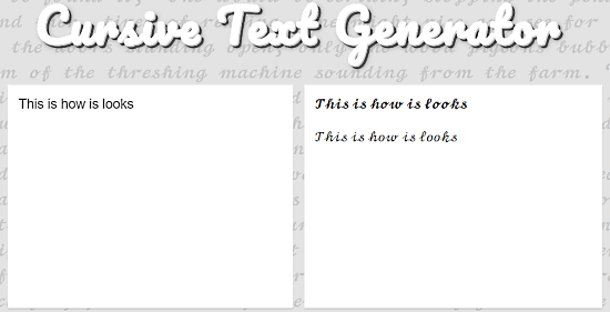LingoJam: cursive font generator