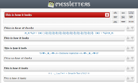 Mess Letters: cursive font generator