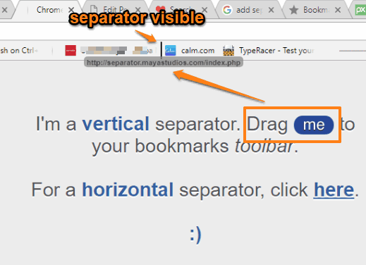 drag n drop separator button