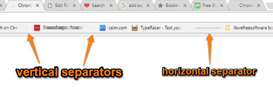 horizontal and vertical separators added in bookmarks bar