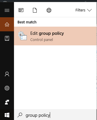launch group policy editor