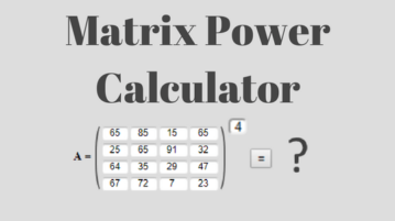 Free Online Matrix Power Calculator
