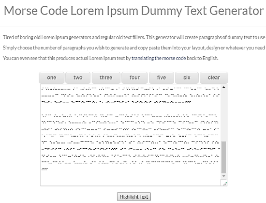 random morse code generator