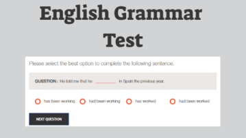 Online English Grammar Test