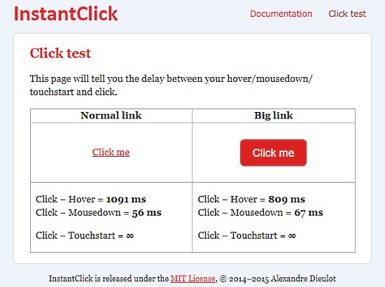 InstantClick: Online Click Test