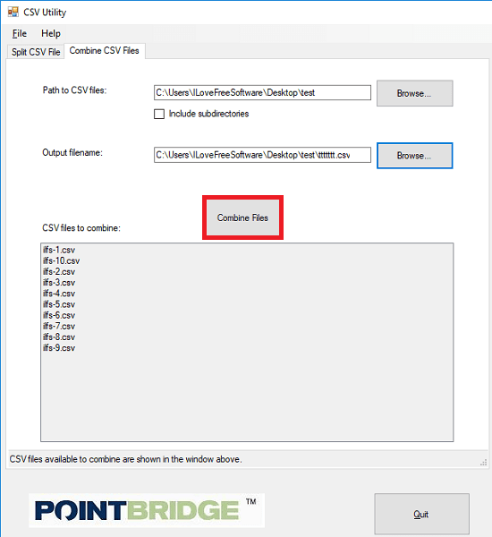 CSV Utility free CSV merger software for Windwos