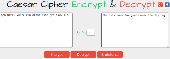 Caesar Cipher Encrypt & Decrypt