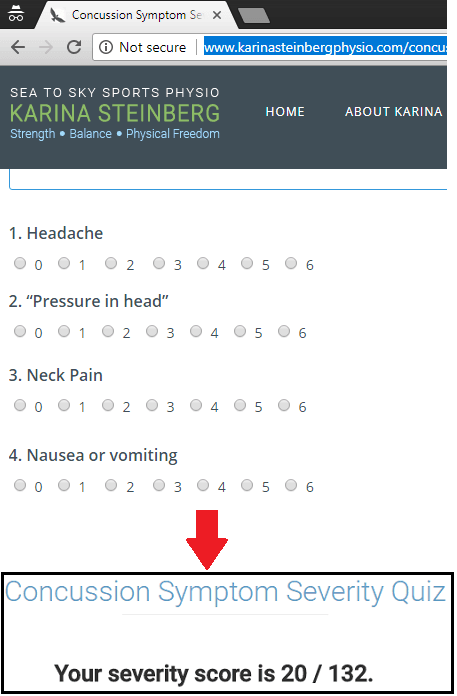 Concussion test by Karina Steinberg