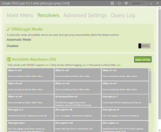 Free Software to Configure DNS Proxy in Windows