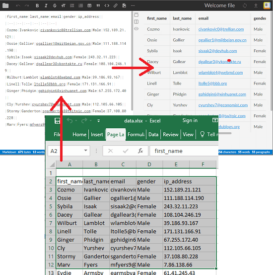 How to Copy Excel to Markdown